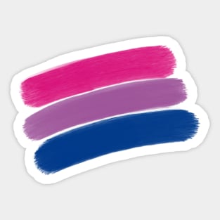 Bi Pride Paint Strokes Sticker